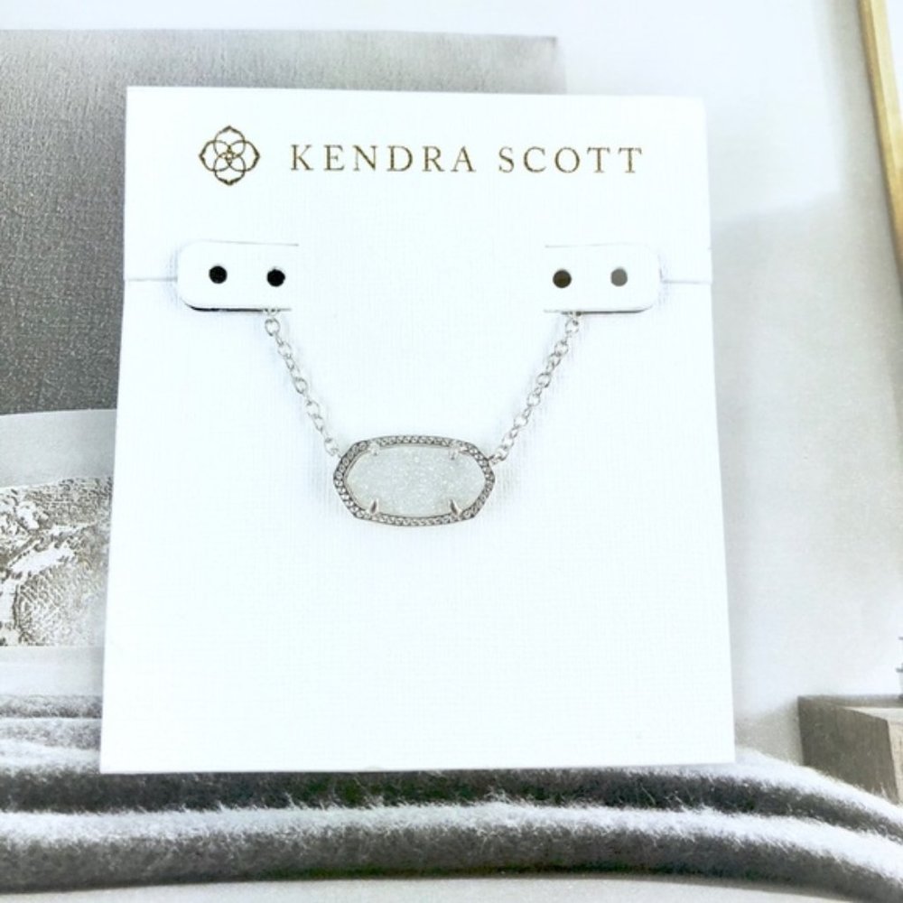 Kendra Scott Elisa drusy silver necklace